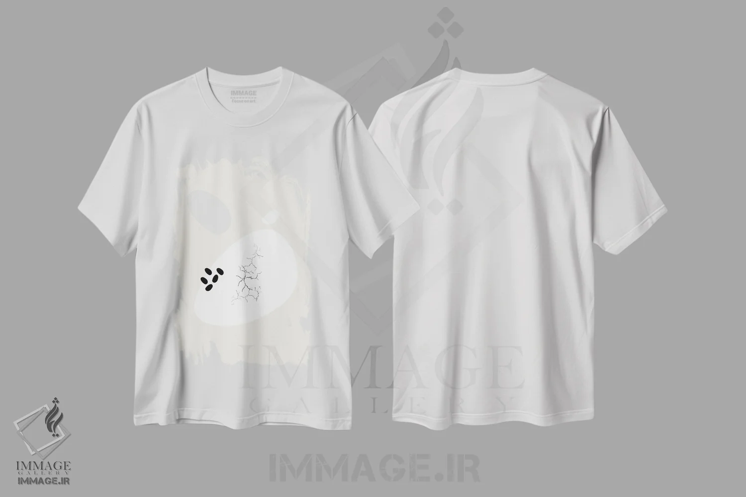 تیشرت سفید طرح دار مجموعه لانه اثر پیج ترنر | immage.ir