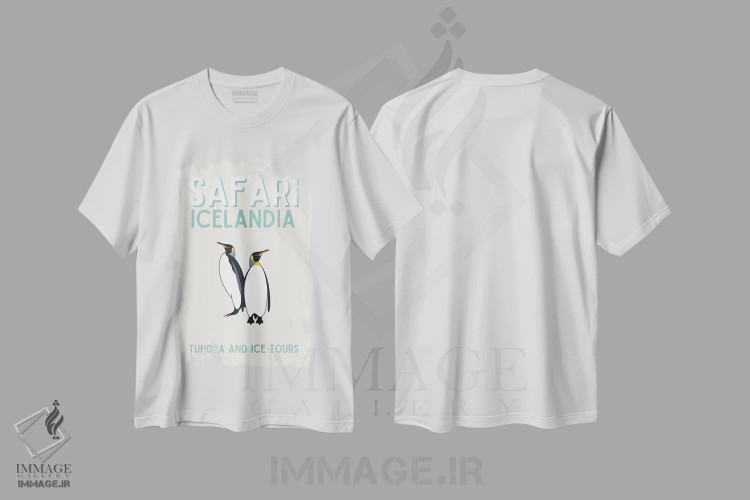 تیشرت سفید طرح دار مجموعه سافاری، هنر دیجیتال اثر پیج ترنر | فروشگاه ایماژ