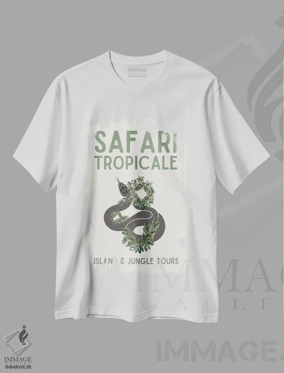 تیشرت سفید طرح دار مجموعه سافاری، تزئینی اثر پیج ترنر | immage.ir