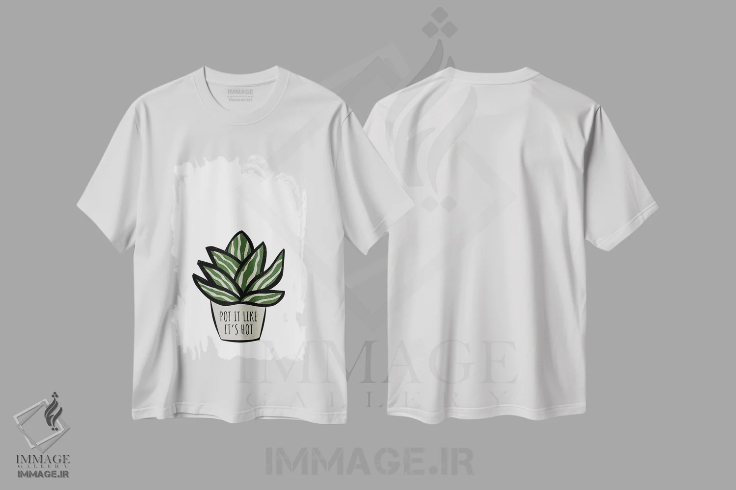 تیشرت سفید طرح دار گلدونت رو مثل داغ ها بکار!، تزئینی اثر پیج ترنر | فروشگاه ایماژ