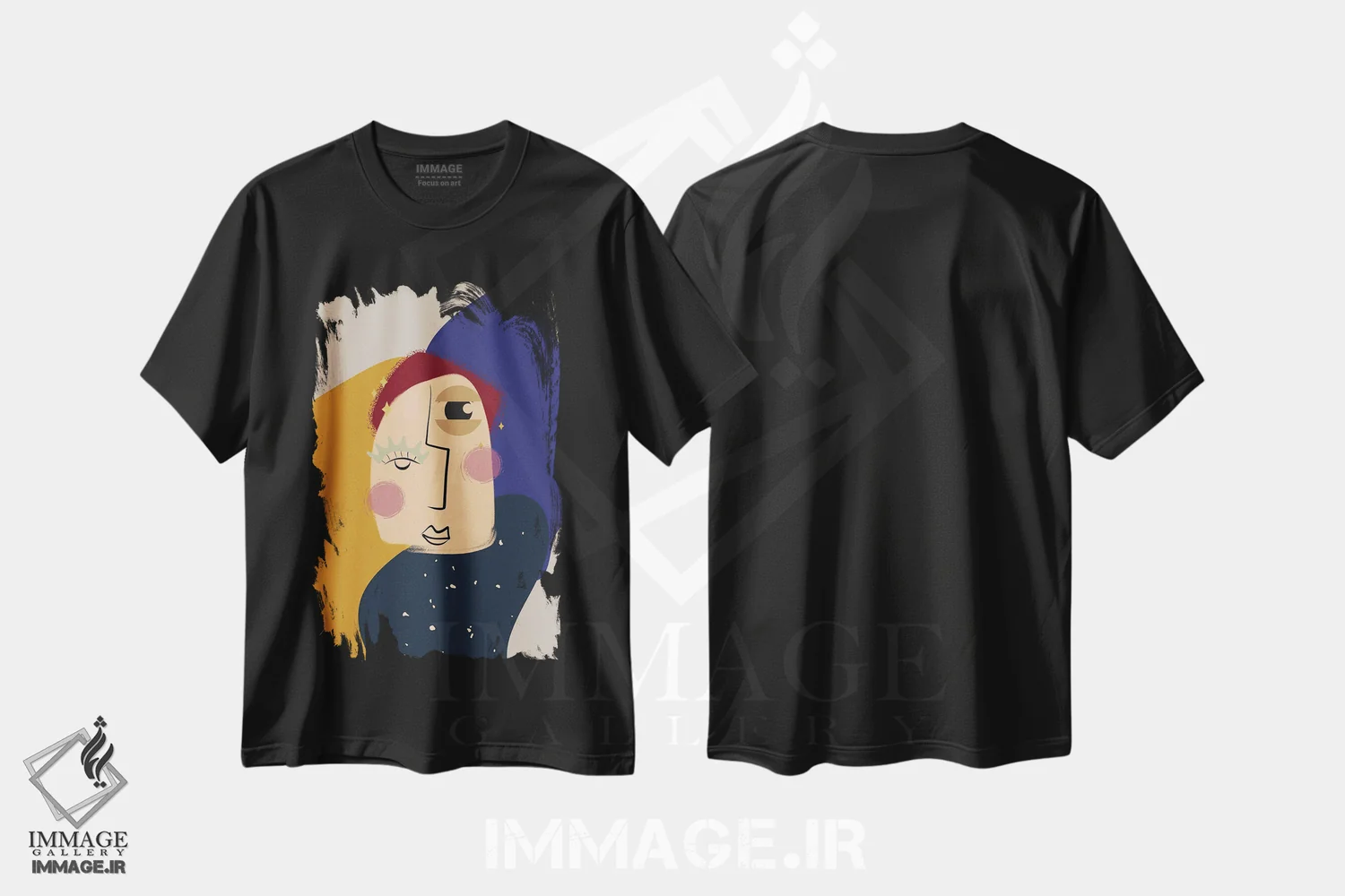 تیشرت مشکی طرح دار مرد ستاره ای، تزئینی اثر پیج ترنر | immage.ir