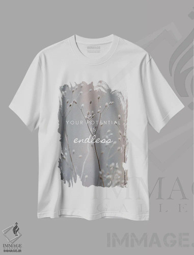 تیشرت سفید طرح دار توانایی تو بی پایان است، هنر دیجیتال اثر پیج ترنر | فروشگاه ایماژ