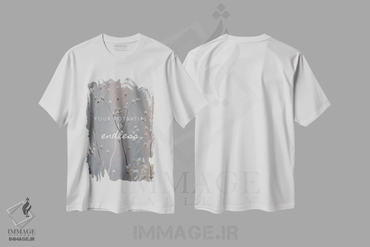 تیشرت سفید طرح دار توانایی تو بی پایان است، هنر دیجیتال اثر پیج ترنر | فروشگاه ایماژ