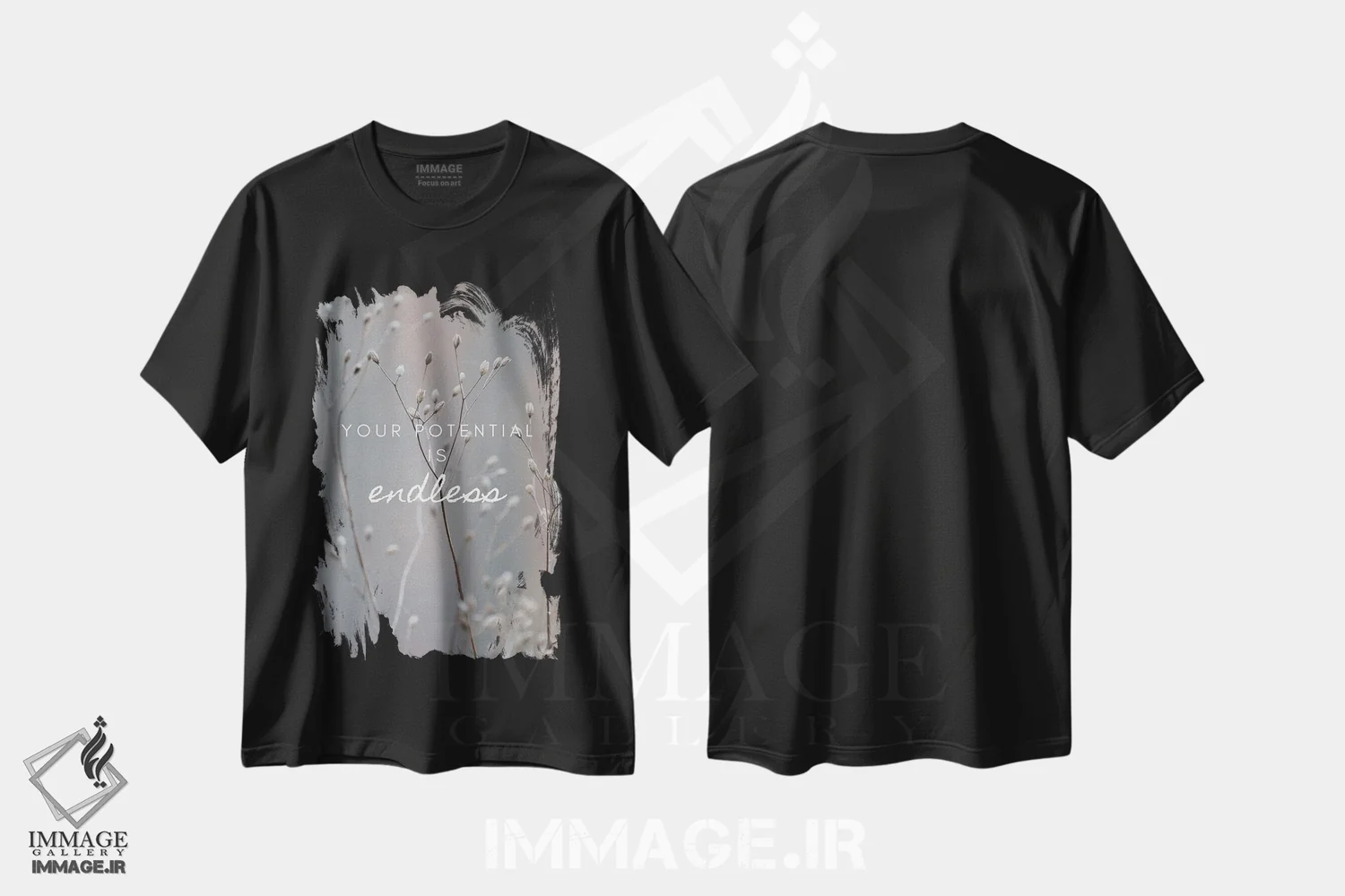 تیشرت مشکی طرح دار توانایی تو بی پایان است، هنر دیجیتال اثر پیج ترنر | immage.ir