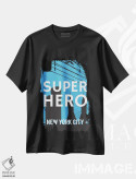 تیشرت مشکی طرح دار کمیک ابرقهرمان شهر نیویورک، هنر دیجیتال اثر پیج ترنر | immage.ir