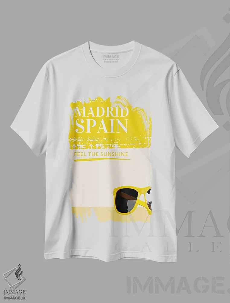 تیشرت سفید طرح دار سفر مینیمال، تزئینی اثر پیج ترنر | فروشگاه ایماژ