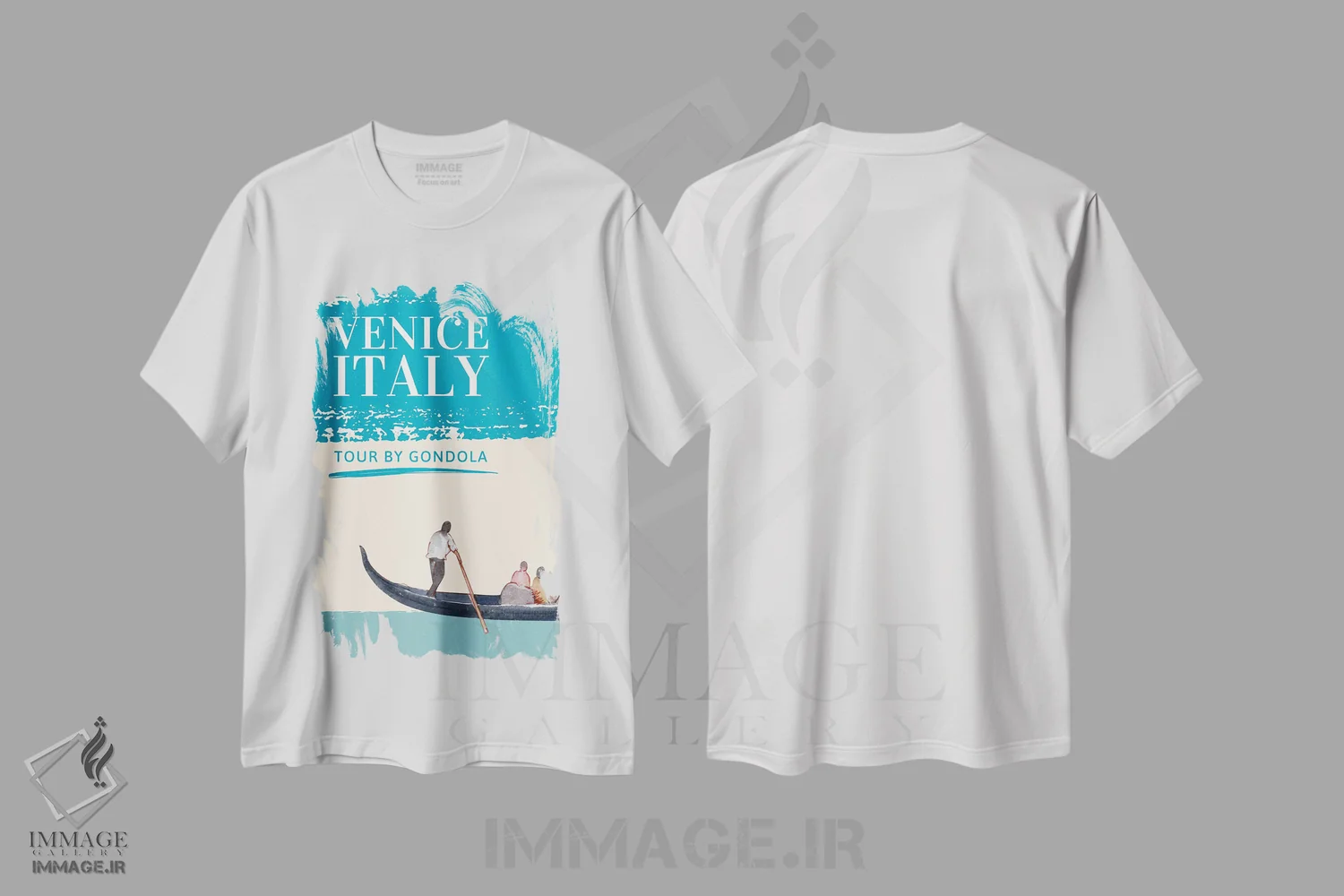 تیشرت سفید طرح دار سفر مینیمال، تزئینی اثر پیج ترنر | فروشگاه ایماژ