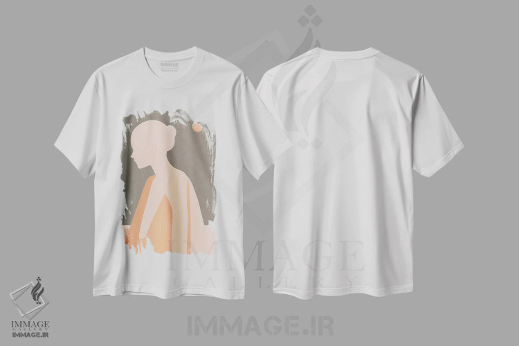 تیشرت سفید طرح دار تفکر، تزئینی اثر پیج ترنر | immage.ir