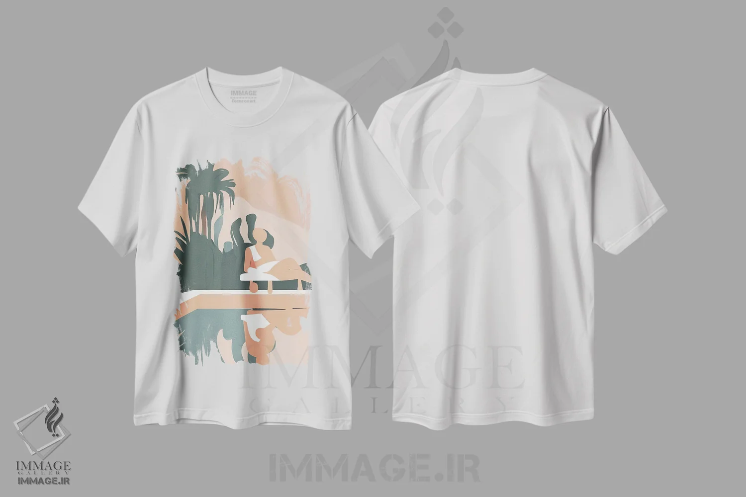 تیشرت سفید طرح دار کانکون، تزئینی اثر پیج ترنر | immage.ir