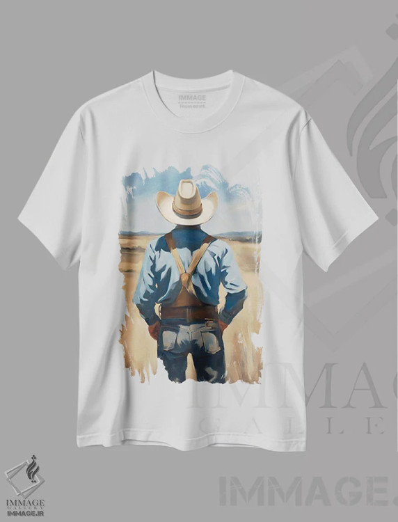 تیشرت سفید طرح دار مزرعه، هنر دیجیتال اثر پیج ترنر | immage.ir