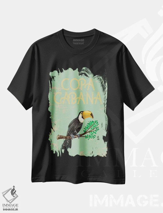 تیشرت مشکی طرح دار کوپاکابانا، هنر دیجیتال اثر پیج ترنر | immage.ir