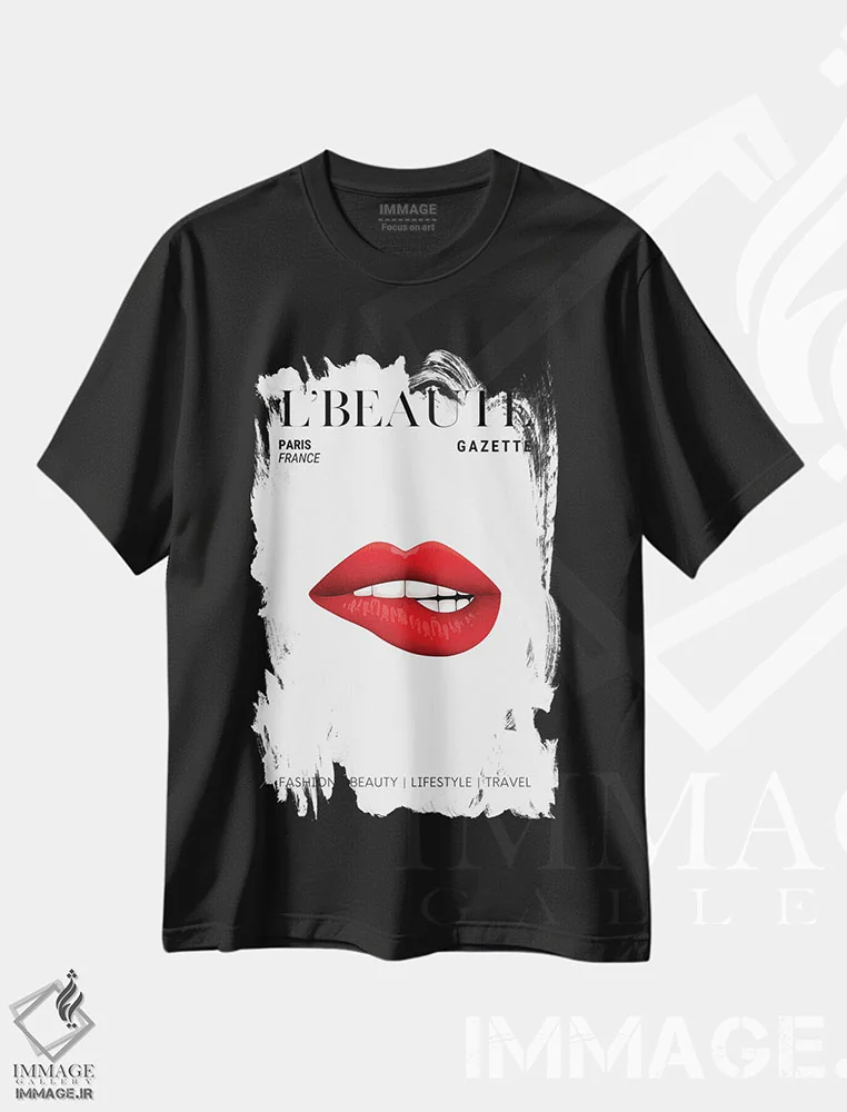 تیشرت مشکی طرح دار آثار پیج ترنر - immage.ir