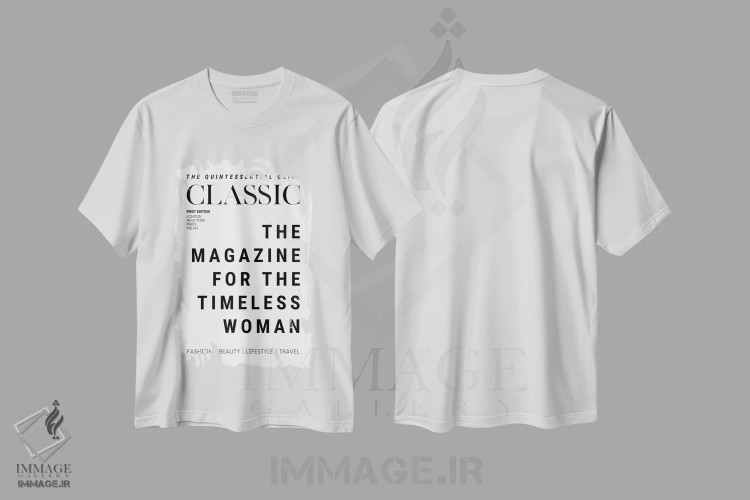 تیشرت سفید طرح دار آثار پیج ترنر - immage.ir