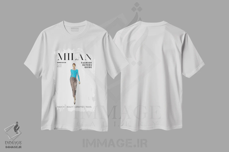 تیشرت سفید طرح دار آثار پیج ترنر - immage.ir