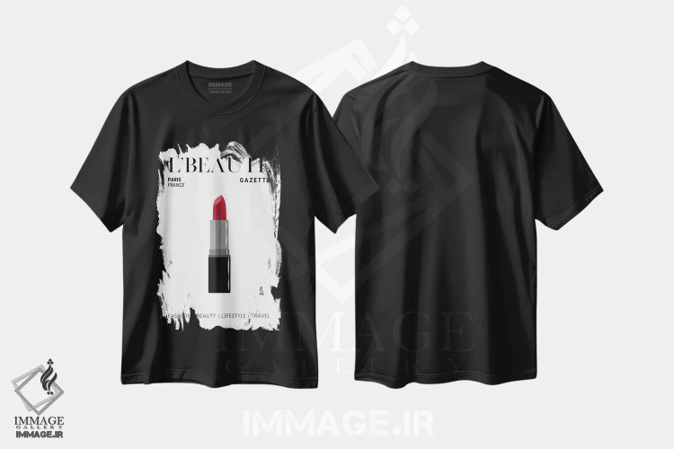 تیشرت مشکی طرح دار آثار پیج ترنر - immage.ir