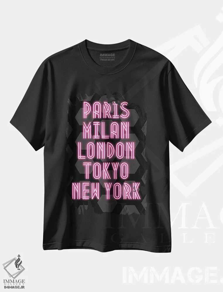 تیشرت مشکی طرح دار آثار پیج ترنر - فروشگاه ایماژ
