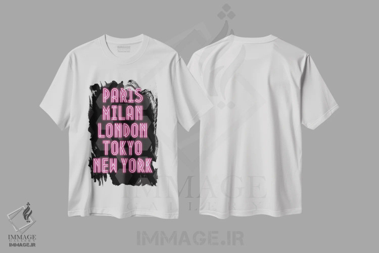 تیشرت سفید طرح دار آثار پیج ترنر - immage.ir