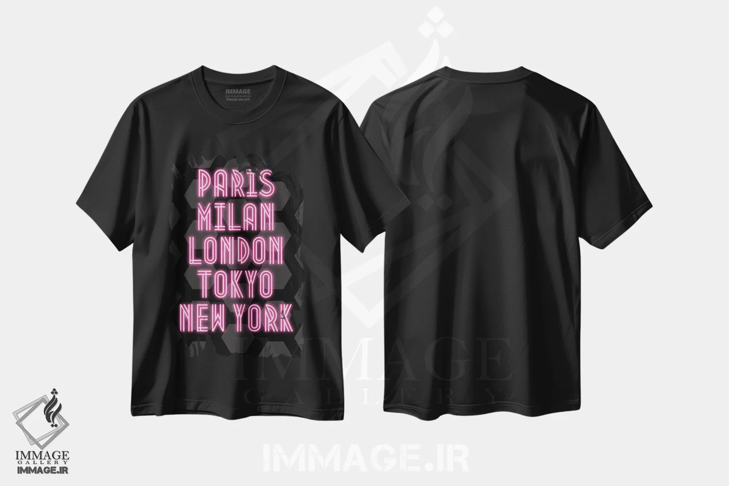 تیشرت مشکی طرح دار آثار پیج ترنر - فروشگاه ایماژ