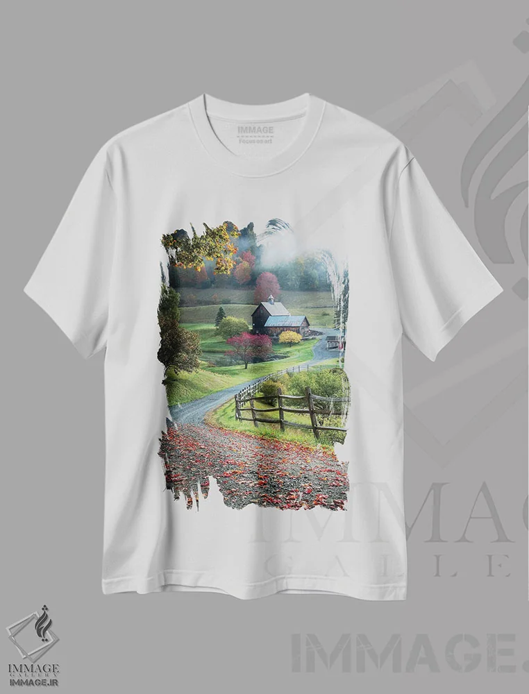 تیشرت سفید طرح دار بدون عنوان، مدیوم اثر دیوید اچ. یانگ | فروشگاه ایماژ