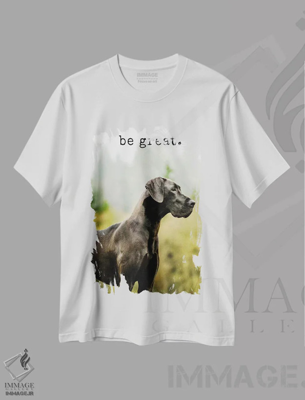 تیشرت سفید طرح دار عالی باش، مدیوم اثر داگ ایز گود اند کت ایز گود | فروشگاه ایماژ