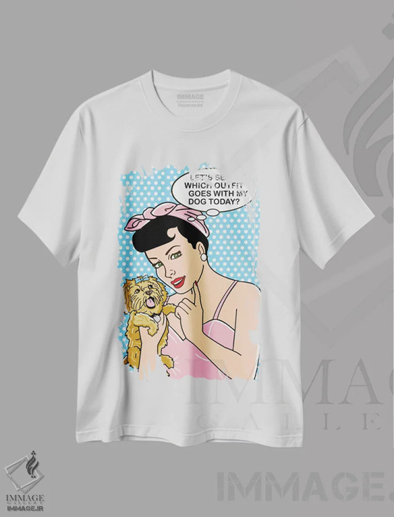 تیشرت سفید طرح دار کدام لباس با سگم ست می شود؟، هنر فاخر معاصر اثر داگ ایز گود اند کت ایز گود | immage.ir