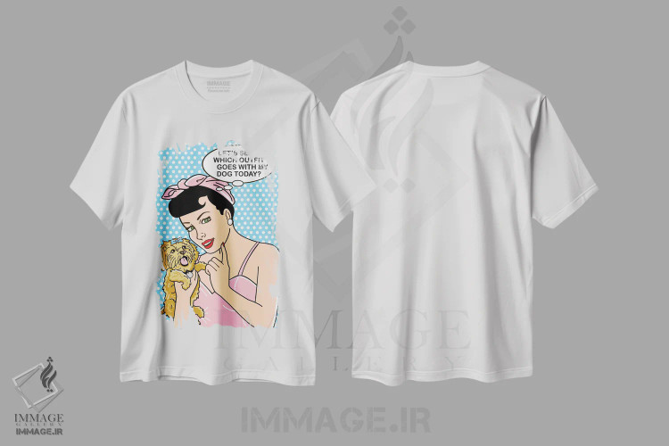 تیشرت سفید طرح دار کدام لباس با سگم ست می شود؟، هنر فاخر معاصر اثر داگ ایز گود اند کت ایز گود | immage.ir