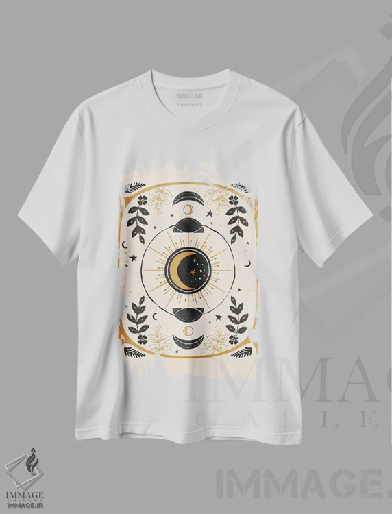 تیشرت سفید طرح دار زمان های جادویی IV، هنر دیجیتال اثر دینا جون | فروشگاه ایماژ