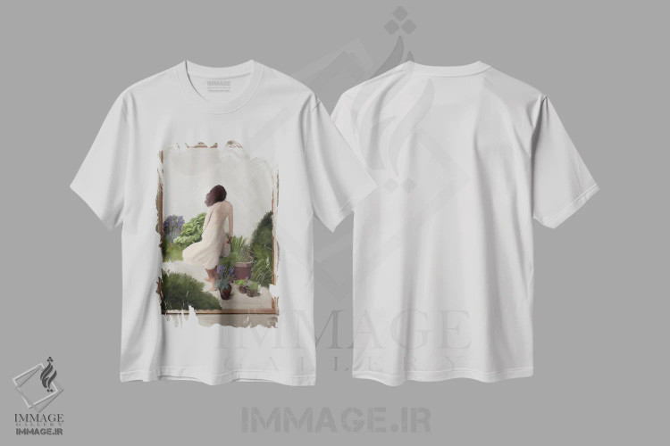 تیشرت سفید طرح دار لباس سفید، هنر آمریکایی آفریقایی تبار اثر اندیله | immage.ir