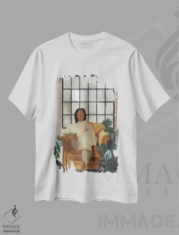 تیشرت سفید طرح دار مادر گیاه، هنر آمریکایی آفریقایی تبار اثر اندیله | immage.ir