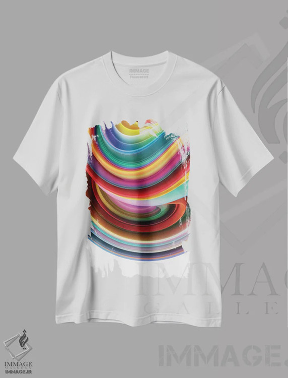 تیشرت سفید طرح دار دنزل، آبستره اثر دنی ایوان | immage.ir