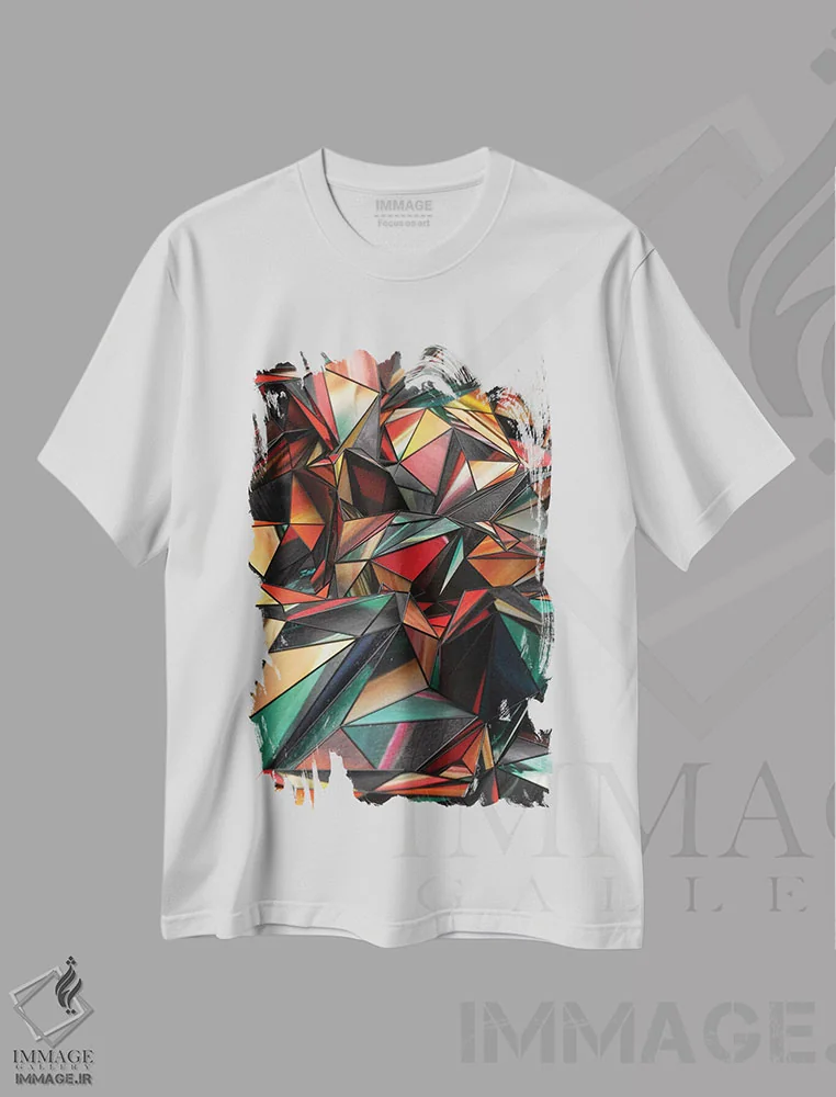 تیشرت سفید طرح دار مثلث های کثیف اثر دنی ایوان | فروشگاه ایماژ