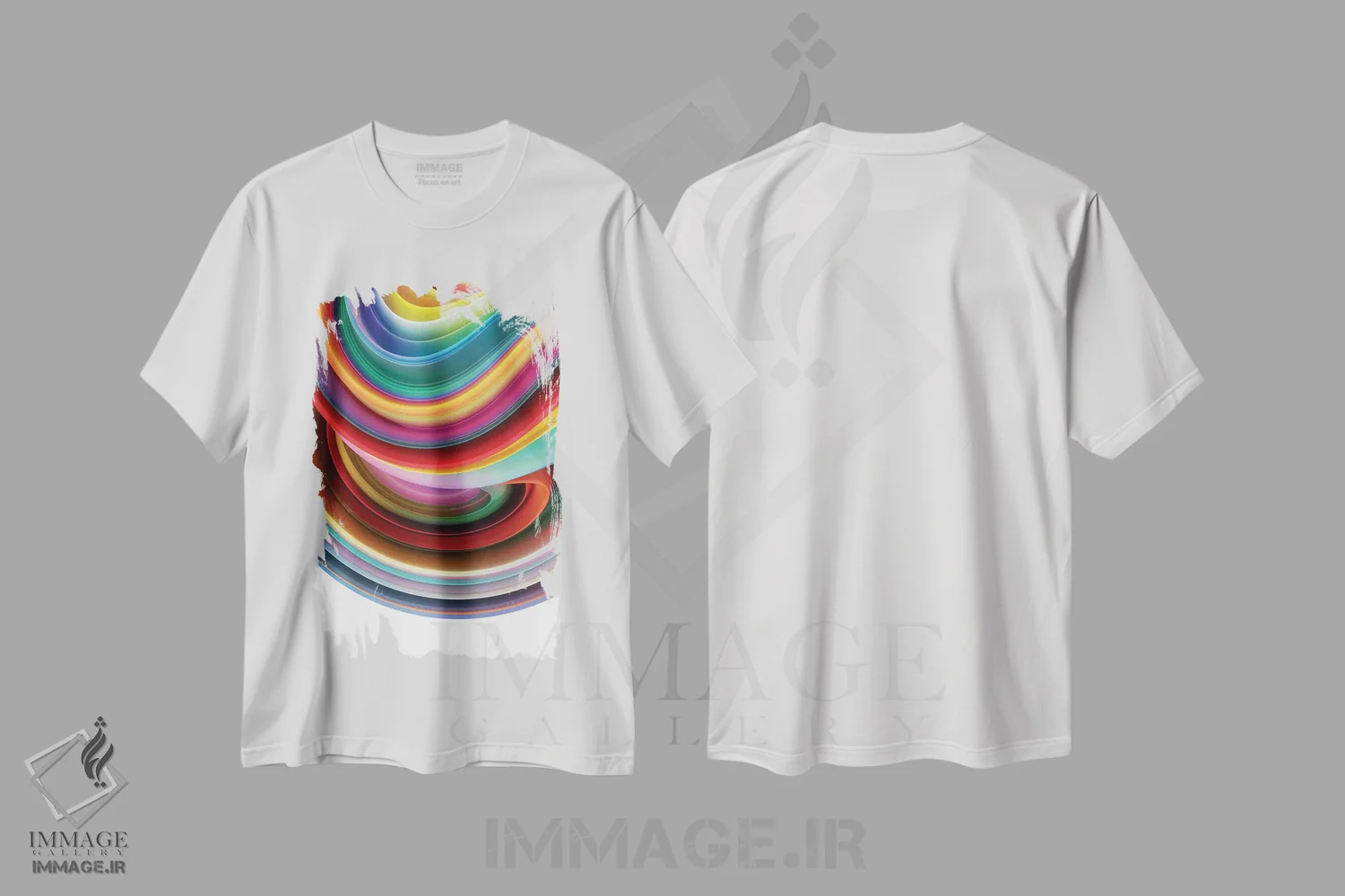 تیشرت سفید طرح دار دنزل، آبستره اثر دنی ایوان | immage.ir