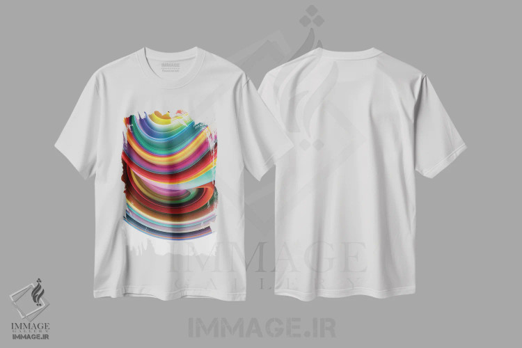 تیشرت سفید طرح دار دنزل، آبستره اثر دنی ایوان | immage.ir