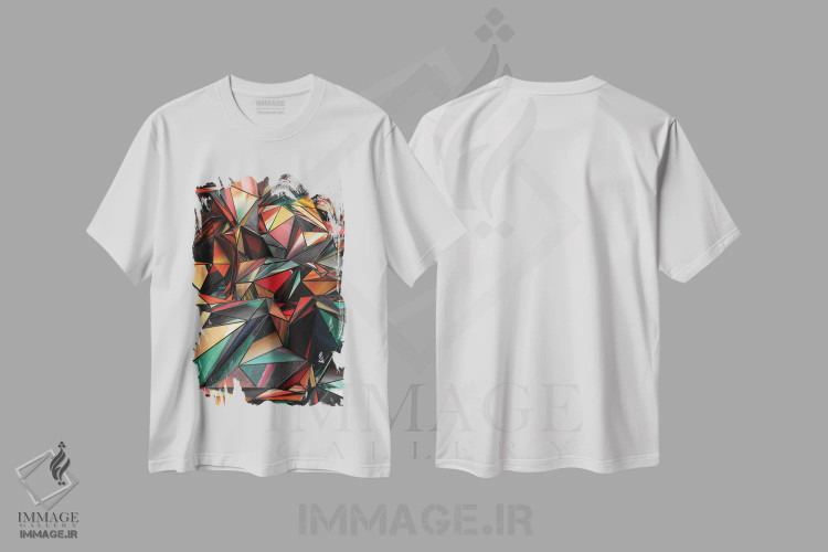 تیشرت سفید طرح دار مثلث های کثیف اثر دنی ایوان | فروشگاه ایماژ