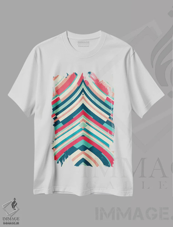 تیشرت سفید طرح دار شب بخیر هیچ کس، آبستره اثر دنی ایوان | فروشگاه ایماژ