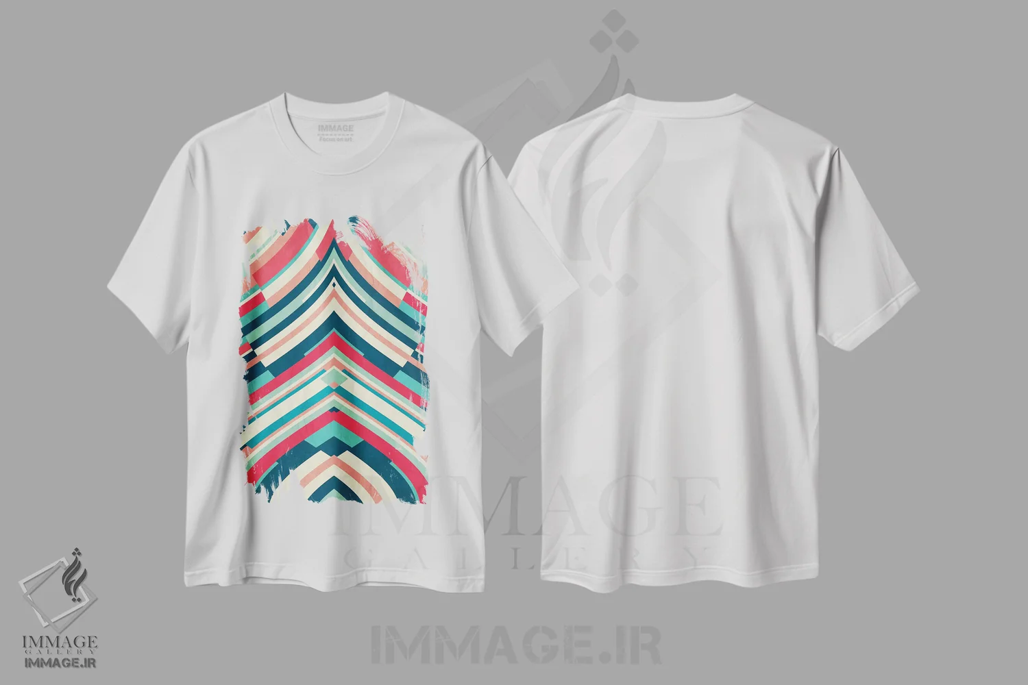 تیشرت سفید طرح دار شب بخیر هیچ کس، آبستره اثر دنی ایوان | فروشگاه ایماژ