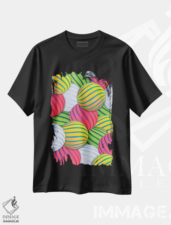 تیشرت مشکی طرح دار خربزه ها اثر دنی ایوان | فروشگاه ایماژ