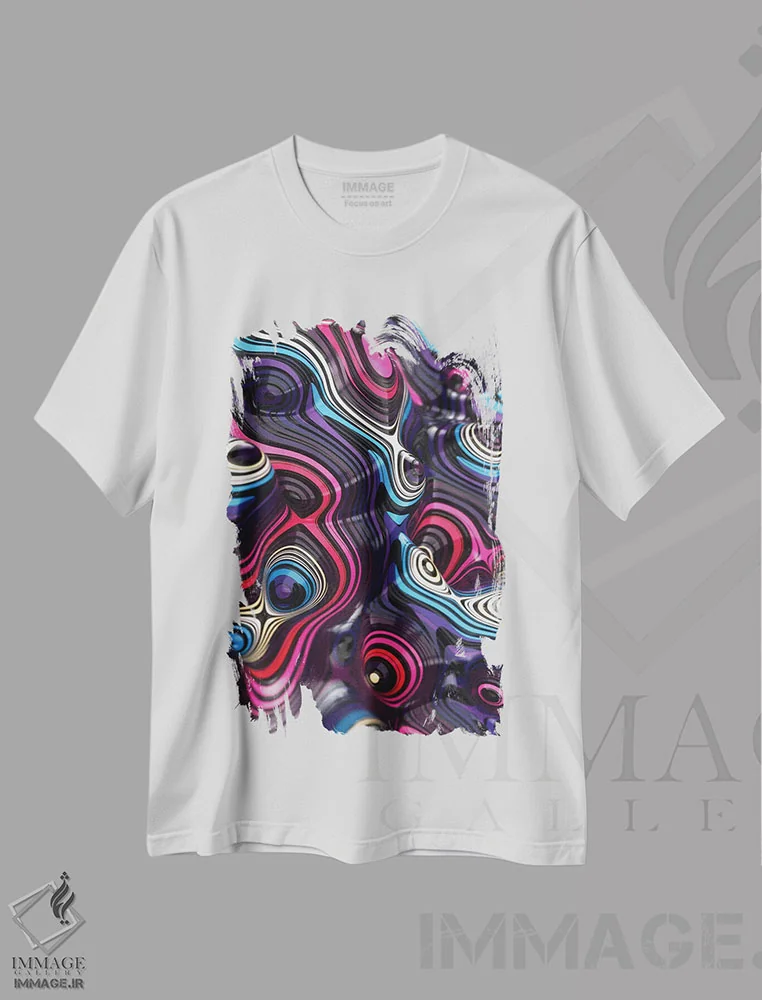 تیشرت سفید طرح دار عجیبغریب اثر دنی ایوان | فروشگاه ایماژ