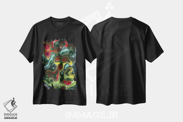 تیشرت مشکی طرح دار عجیب اثر دنی ایوان | فروشگاه ایماژ
