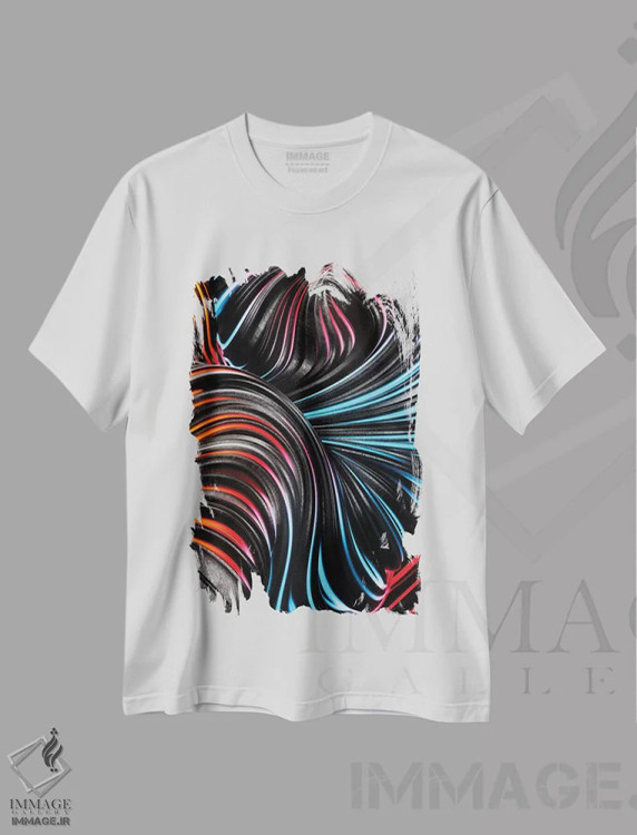 تیشرت سفید طرح دار با عشق اثر دنی ایوان | immage.ir