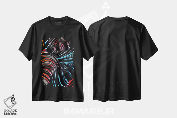 تیشرت مشکی طرح دار با عشق اثر دنی ایوان | فروشگاه ایماژ