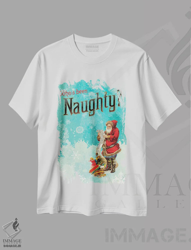 تیشرت سفید طرح دار کریسمس رنگارنگ VI، هنر دیجیتال اثر دوریوِی | فروشگاه ایماژ