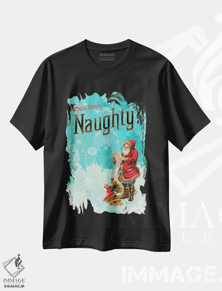 تیشرت مشکی طرح دار کریسمس رنگارنگ VI، هنر دیجیتال اثر دوریوِی | immage.ir