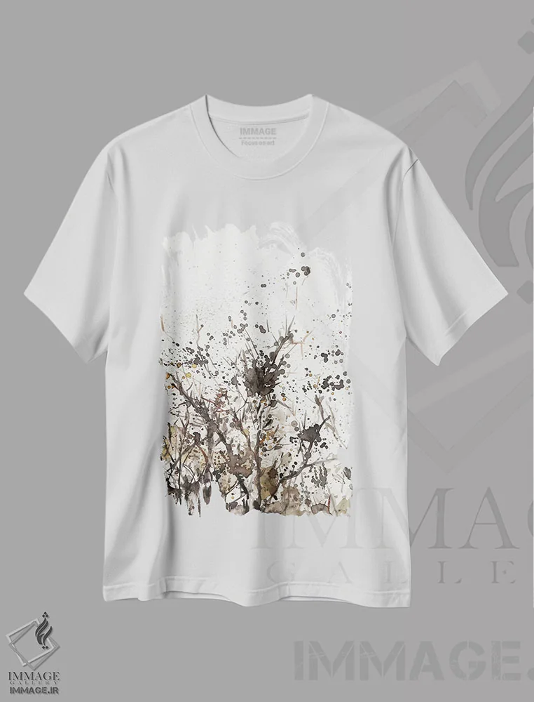 تیشرت سفید طرح دار میان علف های هرز I، تزئینی اثر ساموئل دیکسون | immage.ir