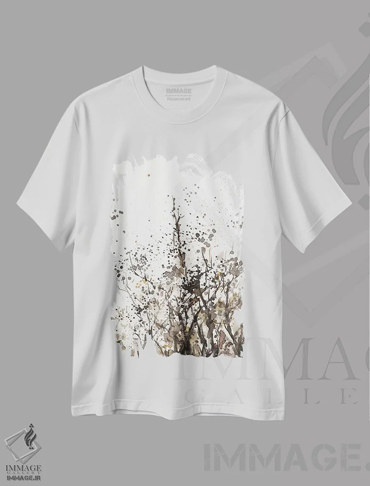 تیشرت سفید طرح دار میان علف های هرز II، تزئینی اثر ساموئل دیکسون | فروشگاه ایماژ