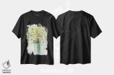 تیشرت مشکی طرح دار گلدان بلند II، دکور روستایی اثر ساموئل دیکسون | فروشگاه ایماژ