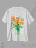 تیشرت سفید طرح دار دسته گل شاد I، مدیوم اثر ساموئل دیکسون | فروشگاه ایماژ