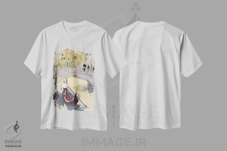 تیشرت سفید طرح دار ونیز پلن-آیر III، دکور معاصر اثر ساموئل دیکسون | immage.ir