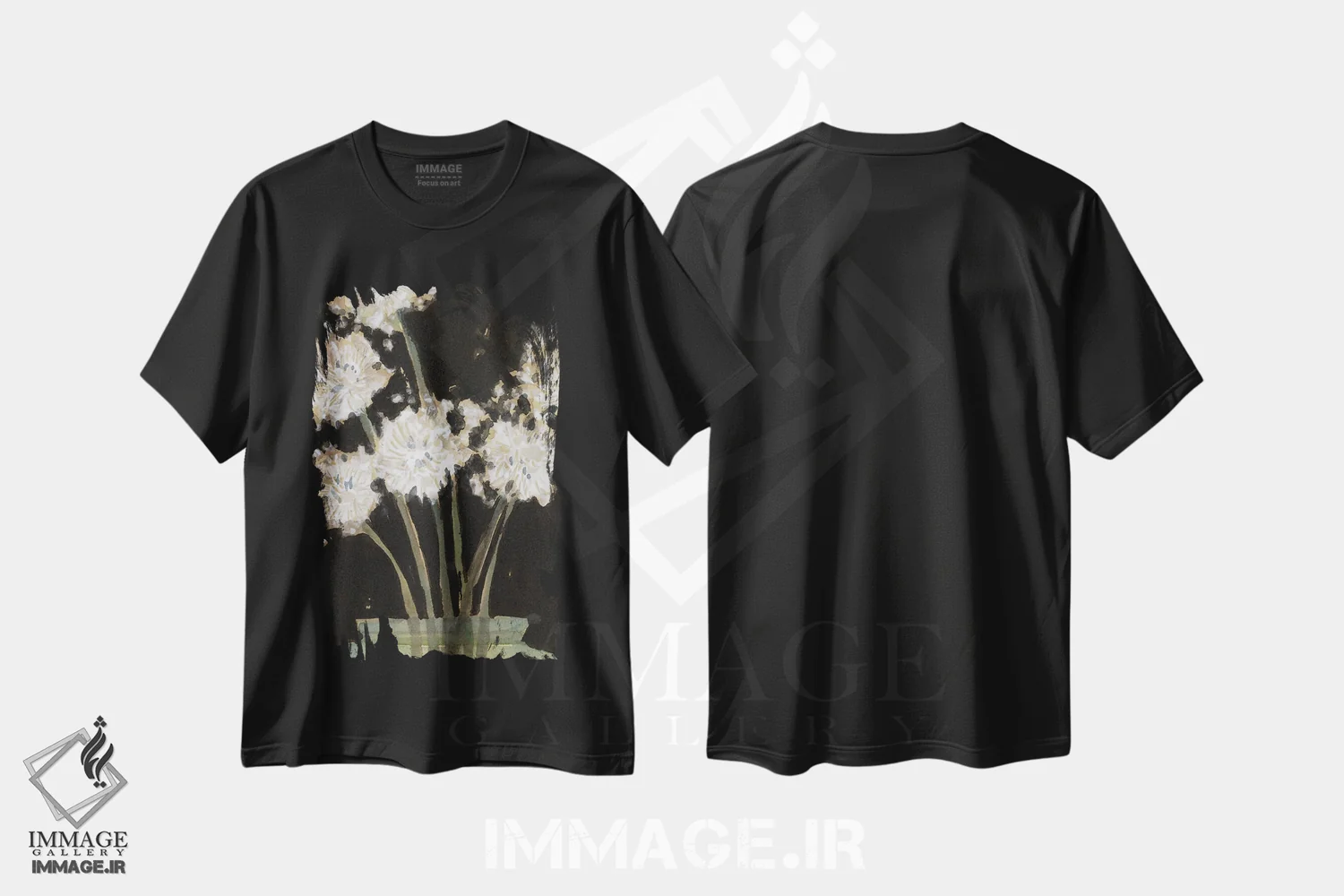 تیشرت مشکی طرح دار قاصدک ها I، دکور روستایی اثر ساموئل دیکسون | immage.ir