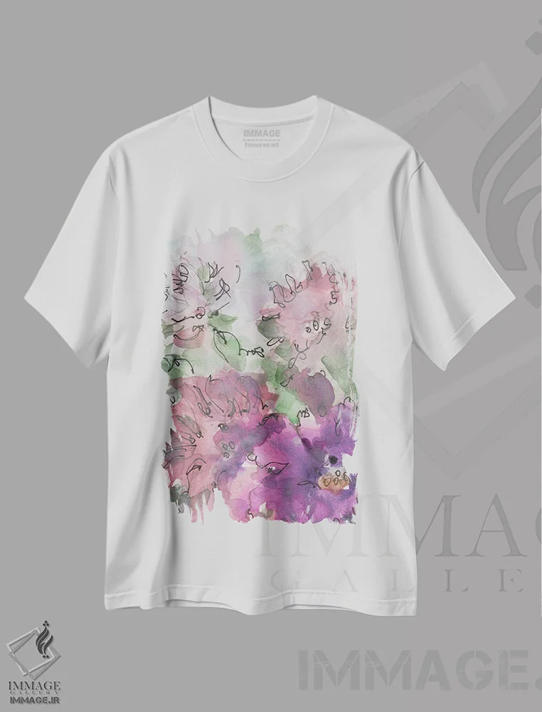 تیشرت سفید طرح دار جزئیات ظریف III، دکور معاصر اثر ساموئل دیکسون | immage.ir
